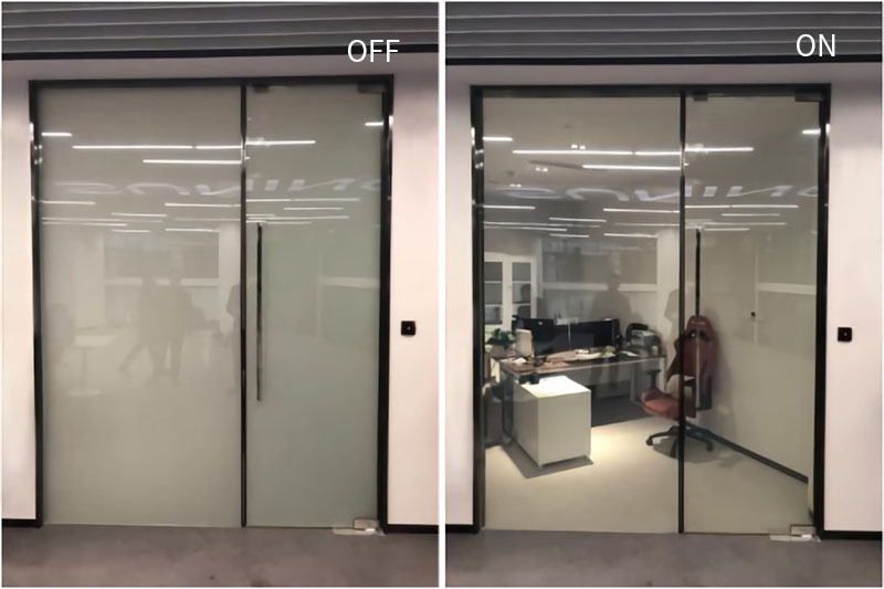 調光玻璃通電透明斷電霧化