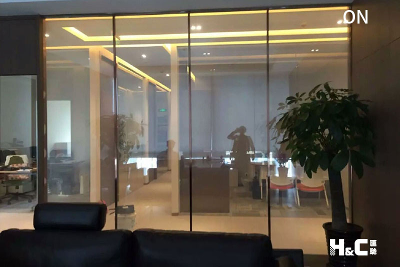 調光玻璃通電狀態